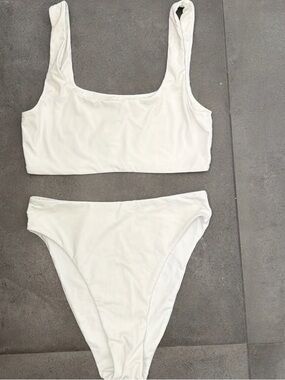 Riot Swim White Scoop Neck Bikini Set